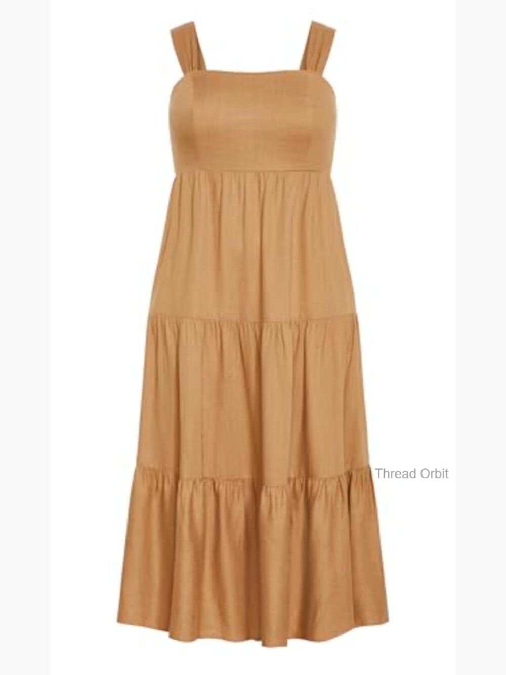 Plus Size Maxi Dress with V Neckline and Longline Hem for Elegant Comfort - Picture 5 of 6